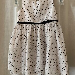 Carter’s Baby Girl Dress 18M | White Polka Dot Mesh Party Dress | Velvet Bow